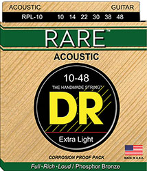 DR RARE   Phosphor Bronze  RPL-10  ( 10-48 ) Σετ Χορδές ακουστικής κιθάρας